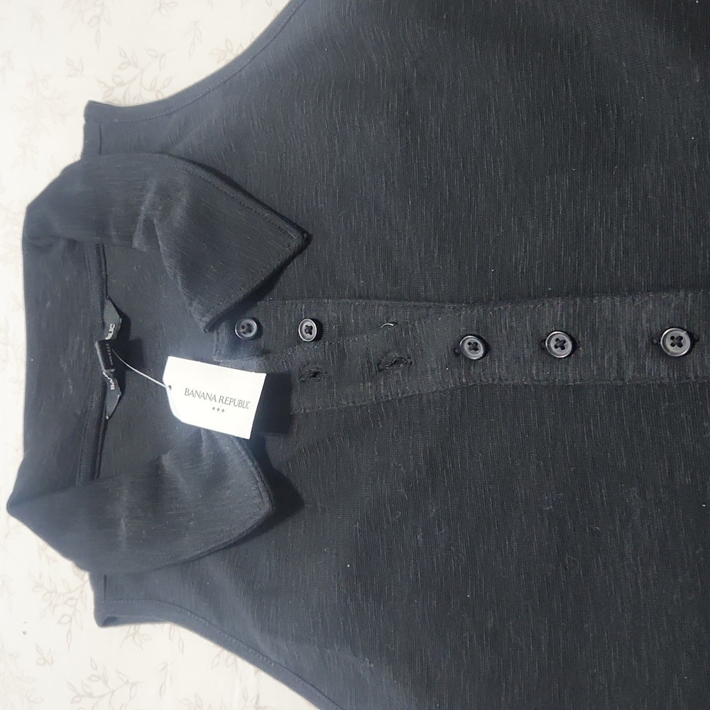 BANANA REPUBLIC SLUB RIBBED POLO TANK - Picture 5 of 8